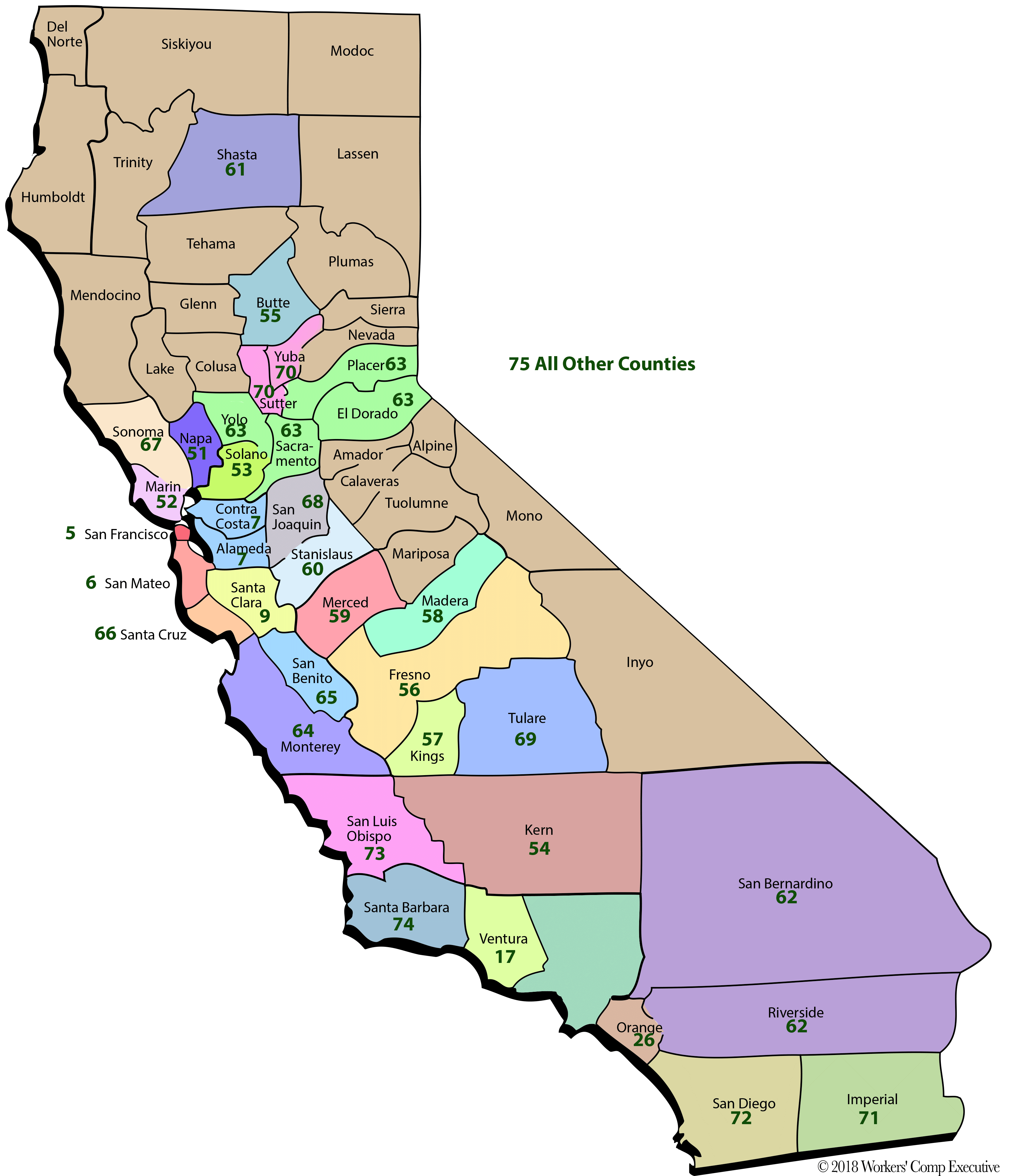 CA County Map